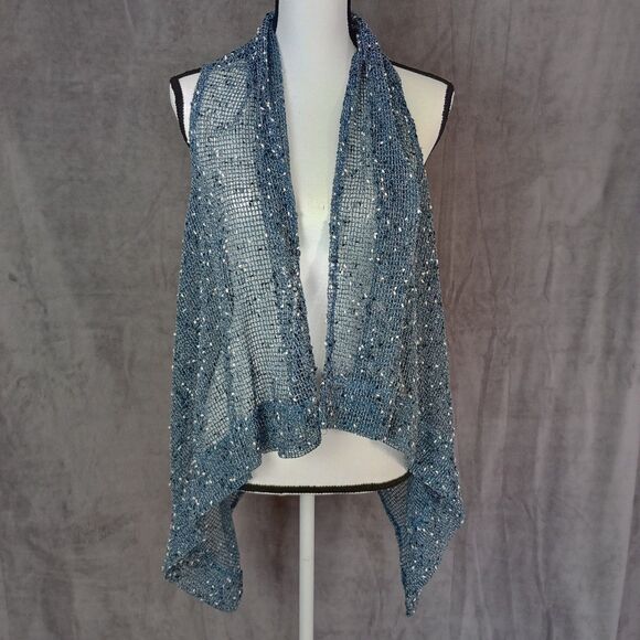 Katie Todd‎ Vest Minimalist Coastal Grandma Boho Cottage Beach Earthy Net O/S - Picture 6 of 8